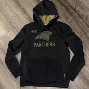 Nike Carolina Panthers youth large hoodie black camo boys NFL football car-p